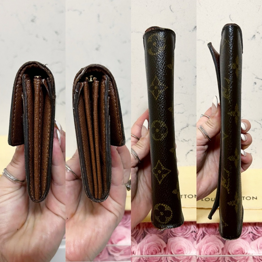 Authentic Louis Vuitton Classic Monogram Vintage Continental Sarah Wallet - Picture 6 of 13